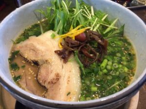 つるおか家のゆず塩ごぼう麺
