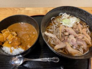 叶夢の冷たい肉そば（親どり）ミニ丼セット